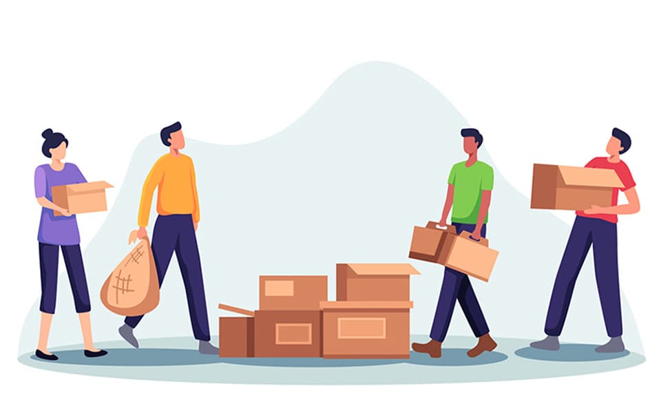 A group of people volunteering